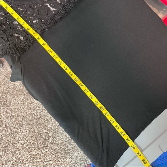 Nanette Nanette Lepore Top Womens 2X Lace Stretch Capsule Basic Gothic Black - Picture 9 of 12